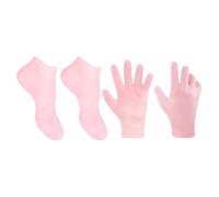 Guanti Idratanti Anti Screpolature in Sebs, Cura Mani e Piedi Rosa | Set da Due Paia, Uso Semplice e Comodo, Migliora Pelle Ruvida, per Mani e Piedi
