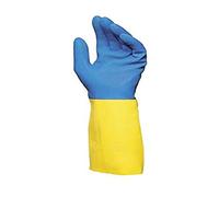 Guanti impermeabili antiscivolo in lattice rinforzato con neoprene con interno floccato ed esterno zigrinato taglia 8