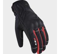 LS2 Helmets Guanti da moto Jet II in tessuto impermeabili Nero/Rosso Taglia XL