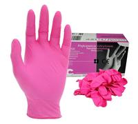 Guanti in gomma - L - nitrile DIAGNOSTIC rosa - scatola da 100 pezzi