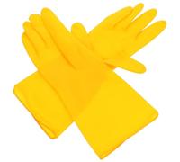 Guanti in Lattice Gialli Impermeabili Riutilizzabili per Cucina e Bucato | Presa Sicura, Design Esteso, Adatti a Lavaggio Stoviglie e Pulizia Domestica, per Donne e Uomini