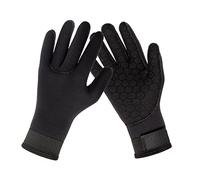 Guanti in neoprene, unisex, da 3 mm, antiscivolo, in neoprene, resistenti all'usura, immersioni, kayak, Nero