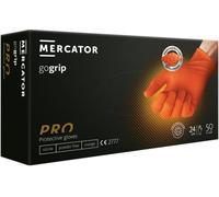 Guanti in nitrile 100 guanti protettivi resistenti da lavoro, guanti da giardinaggio, taglia S - XXL, comodi guanti monouso GoGrip monouso senza lattice in nitrile (XL, 100 pezzi, arancione)