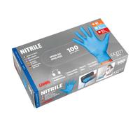GUANTI IN NITRILE - 100 PEZZI - MISURA M - AMBIDESTRO COLORE AZZURRO NON STERILE