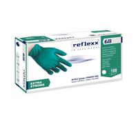 Reflexx - R68-S - Guanti in nitrile R68 - senza polvere - taglia S - verde - Reflexx - conf. 100 pezzi - 99249 - Conf. da 1 Pz. - R68-S