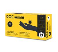 GUANTO NITRILE MONOUSO EKOGRIP DARK AQL 1,0 NERO PRESA DIAMANTE pz.50 (M)