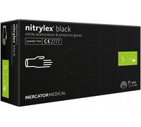 Guanti in nitrile Mercator Nitrylex Black taglia S 100 pezzi