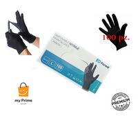 Guanti in Nitrile Monouso Neri da Lavoro Spessi Resistenti L, XL. 100Pz.