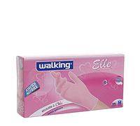 Guanti in Nitrile Monouso Walking Elle Rosa (Medium)