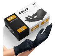 Guanti in nitrile neri - 100 pezzi taglia S - guanti in nitrile monouso senza lattice e senza polvere - guanti protettivi resistenti per laboratorio, pulizie, estetica, tatuaggi, officina