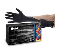 Guanti In Nitrile Neri Monouso Senza Polvere E Senza Lattice SMALL (100)