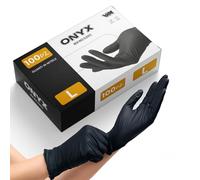 Guanti in Nitrile Neri Senza Polvere | 100 Pezzi | Resistenti, Anallergici e Certificati CE | Uso Professionale per Estetica, Tatuaggi, Laboratori, Alimentare e Medico | Taglia L