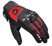 Guanti In Pelle E Tessuto LS2 Atom Nero Rosso S