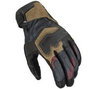 Guanti In Pelle E Tessuto Macna Haros 2.0 Nero Tortora Rosso XXL