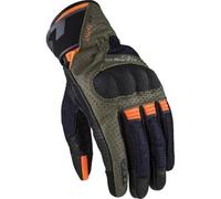 LS2 Air Raptor Guanti da moto in rete traforata, Khaki/Nero/Arancione, Taglia S