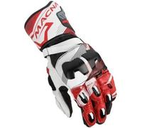 Macna Powertrack 2.0 Guanti da moto, nero-bianco-rosso, taglia S per maschi