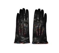 Guanti In Pelle Neri Con Bordo A Spirale Paul Smith Mainline Da Donna