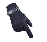 Guanti In Pelle Scamosciata Guanti Da Uomo In Velluto Spesso Antivento Impermeabile Alpinismo Ciclismo Fitness All'Aperto Dito Lungo Touch Screen In Pelle Scamosciata Guanti Caldi Blu