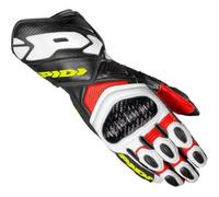 Guanti In Pelle Spidi Carbo 7 Rosso Giallo Fluo S