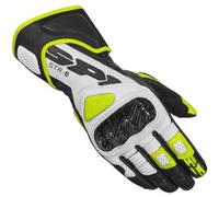 Spidi STR-6 Guanti da moto, nero-bianco-giallo, taglia 2XL