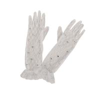 Guanti In Pizzo Bianco Per Bambini Cinque Dita Accessori Abbigliamento Da Sposa Sottile Che Migliorano Abiti Formali Alle Feste Ragazze
