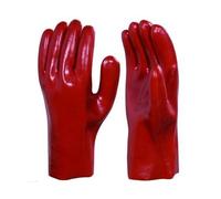 GUANTI IN PVC ROSSI ANTIACIDO GUANTI DI PROTEZIONE PEZZI 2