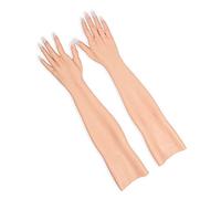 Guanti in silicone - Manichino femminile finto realistico per Crossdresser, Transgender e Drag Queen, manichino in pelle artificiale, Bianco avorio , Finger without nails