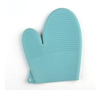 Guanti in silicone per isolamento termico per cucinare e barbecue, design antiscivolo per una migliore presa (verde)