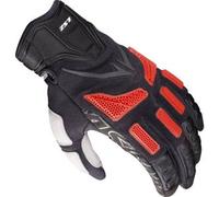 LS2 Ravin Guanti da moto, nero/grigio/rosso, Taglia M