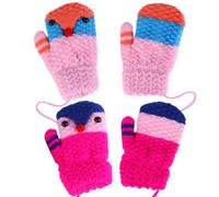 Guanti invernali a doppio strato per bambini 2 pezzi caldi e freddi