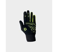 Guanti invernali ALE' WIND PROTECTION nero-giallo fluo