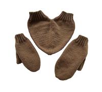Guanti invernali caldi ed elastici per adulti, lavorati a maglia, con design a dita intere, guanti in maglia per il freddo, da donna, a forma di cuore, caldi e lunghi
