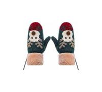 Guanti invernali caldi foderati per donna, graziosi guanti lavorati a maglia stampati