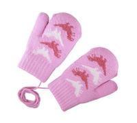 Guanti Invernali da Neve per Bambine - Per Il Freddo, Calde E Comode | Guanti Lavorati a Maglia per Giochi Invernali - per Giardino Cortile Pattinaggio Sci Pupazzi di Neve Età 2-3 Maschi Femmine