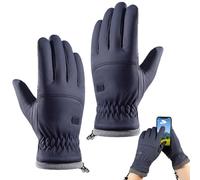Guanti invernali da uomo, dotati di touch screen, impermeabili, per protezione dal freddo, antiscivolo, isolati, antivento, regolabili, per ciclismo, sci, escursionismo, , uso quotidiano