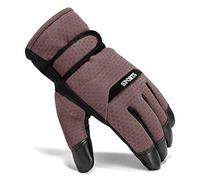 Guanti invernali da uomo e da donna, resistenti al gelo, guanti invernali e caldi da sci, portasigarette corti (Brown, taglia unica)