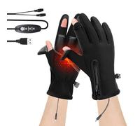 Guanti invernali impermeabili - Guanti impermeabili ricaricabili USB | Antiscivolo USB ricaricabile 3 modalità di temperatura Guanti isolati termici antivento - Per il clima freddo ciclismo sci corsa