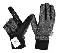 Guanti invernali per uomo e donna, in Thinsulate, 3 m, termici, resistenti al freddo, per touchscreen, antiscivolo, per bici da strada, sci, ciclismo, corsa, escursionismo, guida, colore grigio,