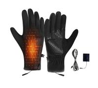 Guanti invernali riscaldati a batteria ricaricabile, con touchscreen, antivento, termici, tre livelli di calore, per sport all'aria aperta, ciclismo (A, 27 cm)