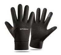 Guanti Invernali Uomo Donna, Guanti Touch Screen Termici con Caldi Pile, Full Finger Caldi Termici Riscaldanti Antiscivolo Anti-Freddo per Sci Ciclismo Moto Sportivi Attività all'Aperto, Nero L, 1Paio