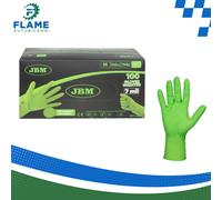 GUANTI JBM MONOUSO IN NITRILE COLORE VERDE DA 7MIL 100PZ