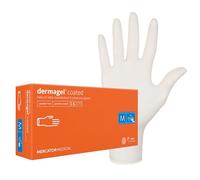 MERCATOR MEDICAL Dermagel Coated guanti da visita protettivi monouso, non sterili, senza polvere, confezione da 100 pz, taglia S, 21856
