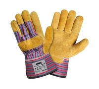 Guanti lavoro in pelle scamosciata di vitello 10 Dorso cotone al 100% con TG.10