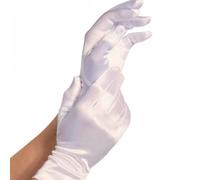 Leg Avenue Wrist Length Satin Gloves 2B White