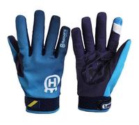 Guanti Leggeri da Moto Husqvarna Blu Motocross a Strappo Downhill MTB New Model