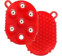 Guanti linfatici Guanti for drenaggio linfatico for donne Rullo massaggiante a 360 gradi for collo, schiena, piedi, gambe, braccia(Red)