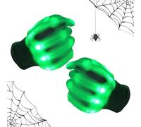 Guanti luminosi di Halloween - Guanti lampeggianti a LED | Guanto lampeggiante a 7 modalità | La mano luminosa multicolore accende il guanto Flash Finger LED Party Wear per la danza del concerto di Na