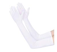 Guanti lunghi da guida da donna, con protezione solare, per touch screen, in cotone traspirante, lunghezza al gomito, protezione UV, per sport all'aperto, antiscivolo, estivi, per pesca, golf