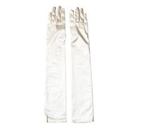 Guanti Lunghi In Raso Da Donna 55cm Women Solid Satin Elegant Formal Evening Etiquette Long Gloves Bride Dress Party
