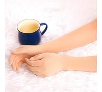 Guanti lunghi trasparenti traspiranti senza cuciture per donne e uomini, guanti in nylon trasparente con motivo a filo a rete, elasticizzati e aderenti, adatti per più occasioni, lunghezza 40 cm